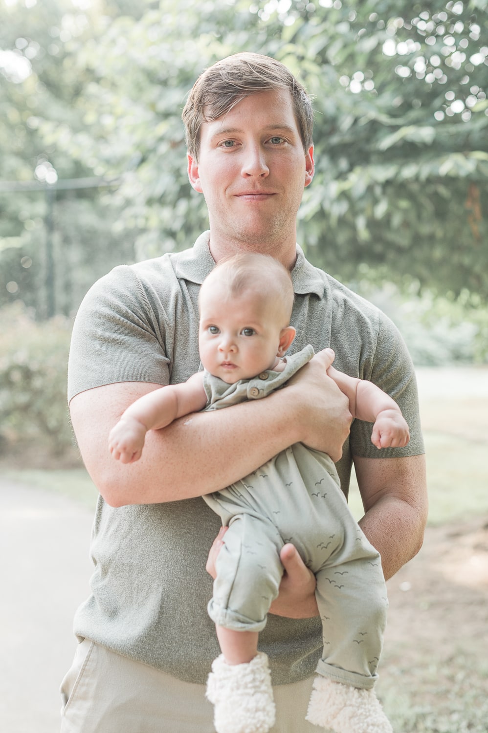 Father with baby in a park of Atlanta